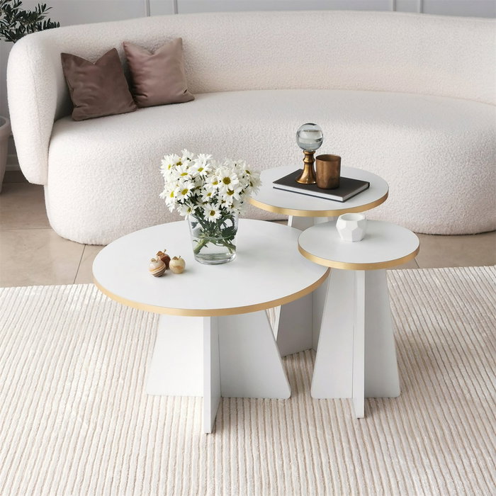 Hanah Home Mushroom - Gold, White v2